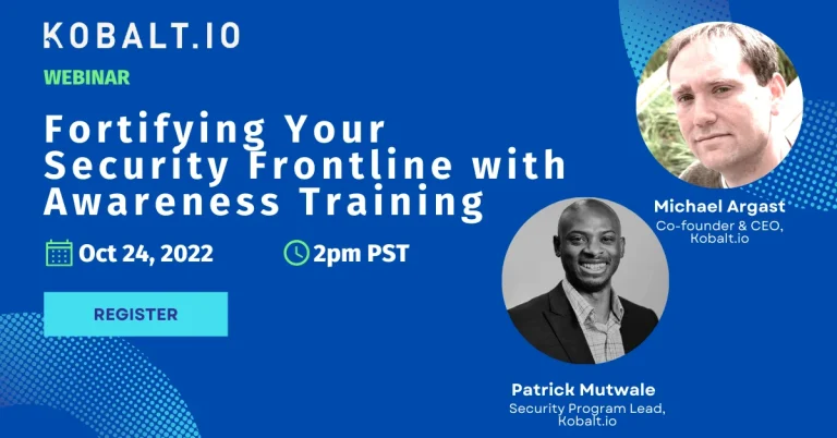 Security Awareness Webinar - Kobalt.io