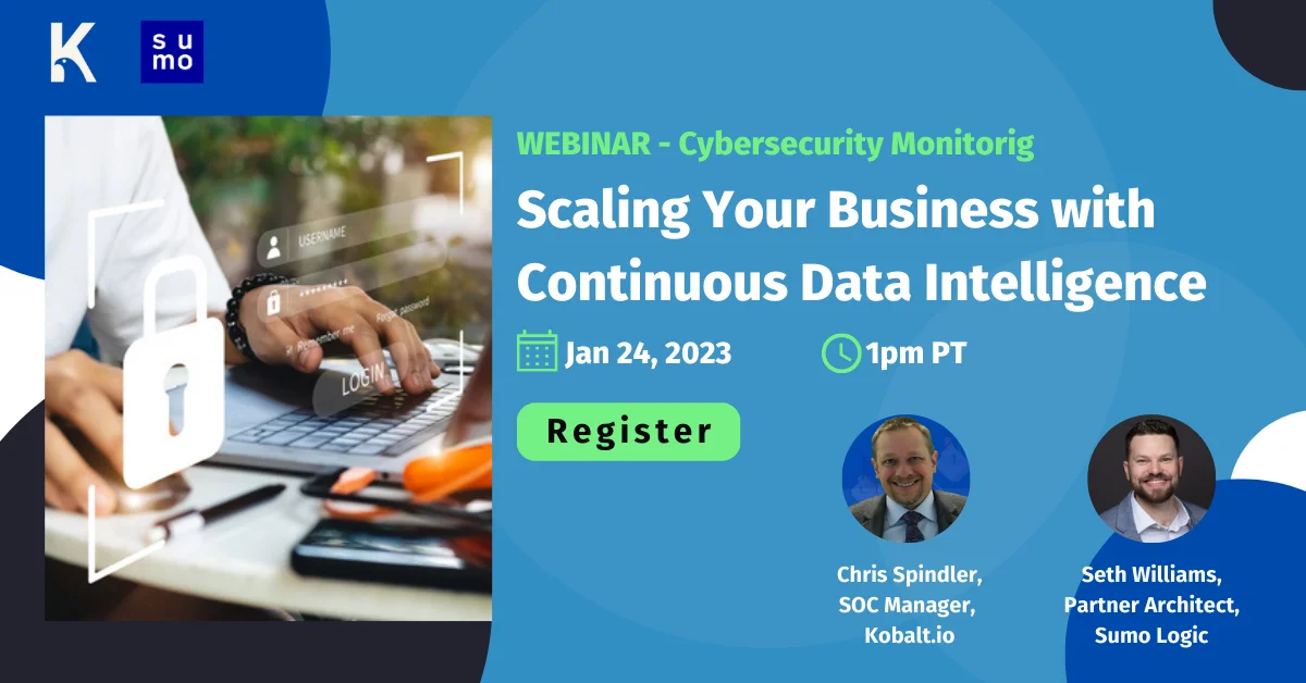 Kobalt.io Monitoring Webinar with Sumo Logic Register